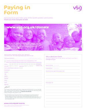 VSO Donation Payment Form