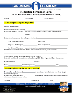 Medication Permission Form