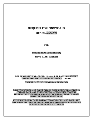 Request for Proposal Template