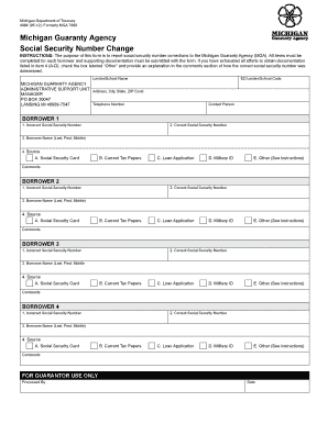 Michigan Social Security Number Change Form