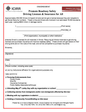 Illinois Driver's License Endorsement Form