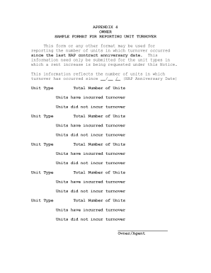 HAP Contract Unit Turnover Report