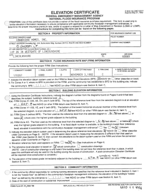 FEMA Elevation Certificate