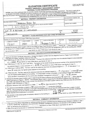 Flood Insurance Elevation Certificate