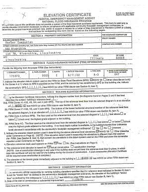 Elevation Certificate