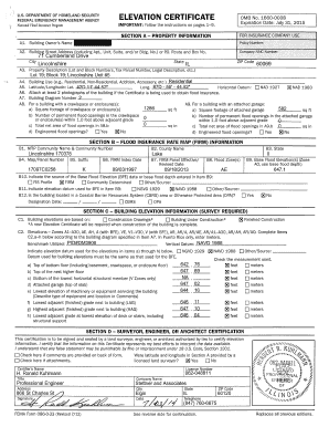 FEMA Elevation Certificate