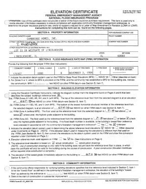 Elevation Certificate