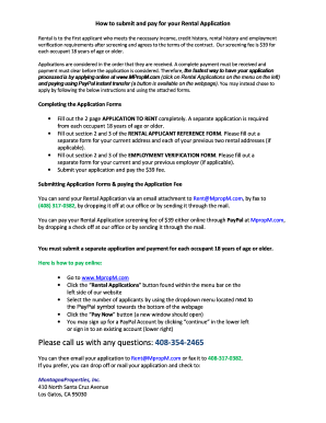 California Rental Application Form