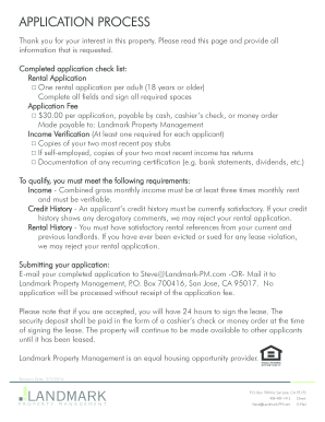 Rental Application Form