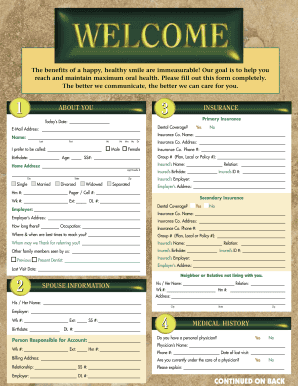 Dental Patient Information Form