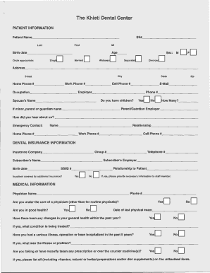 Patient Information Form
