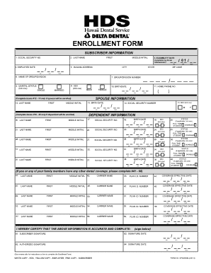 HDS Enrollment Form