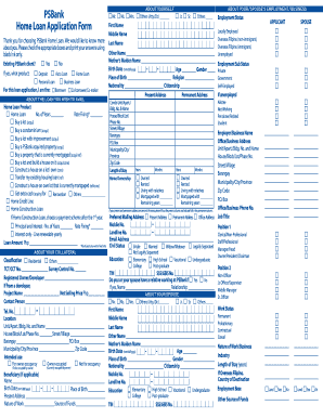 PSBank Home Loan Application Form