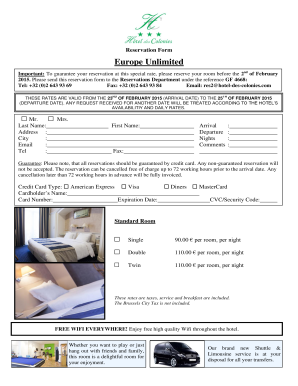 Hotel Reservation Form