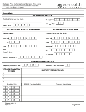 Medicaid Prior Authorization of Bariatric Procedure