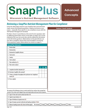 Wisconsin Nutrient Management Plan Review Form
