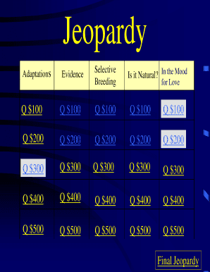 Jeopardy Game Template