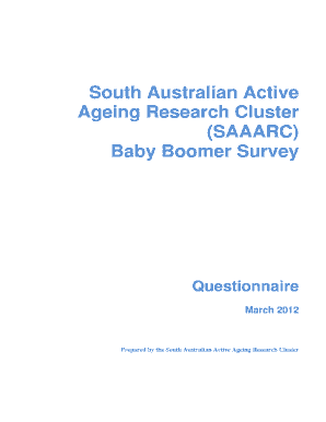 South Australian Baby Boomer Survey Questionnaire