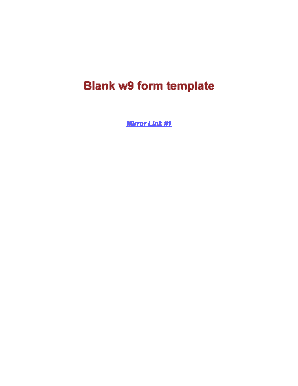 IRS W-9 Form Template