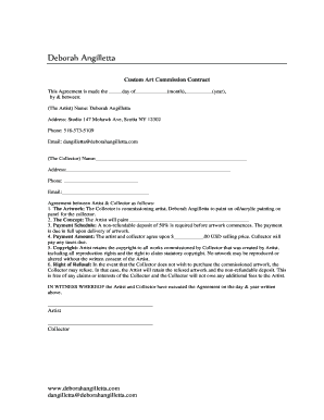 Custom Art Commission Contract
