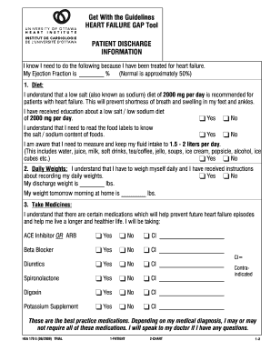 Heart Failure Discharge Information Form