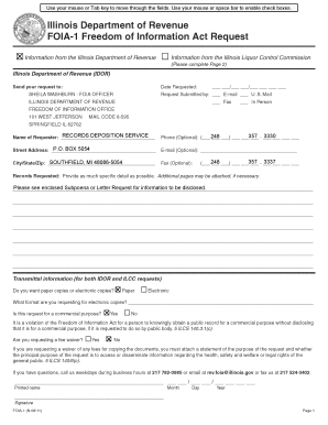 Illinois Freedom of Information Act Request