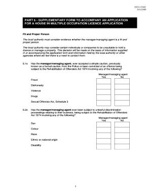 UK House in Multiple Occupation Licence Application