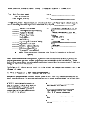 Behavioral Health Consent for Release of Information