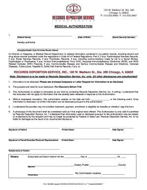 Medical Authorization Form