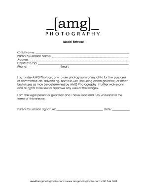 Photography Model Release Form