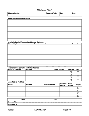 Medical Plan Form