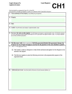 UK Land Registry Legal Charge Form