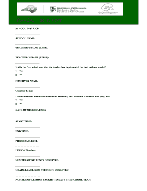 RAVE-O Lesson Observation Form