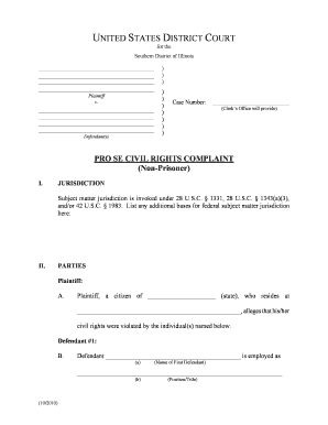 Pro Se Civil Rights Complaint