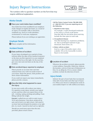Worker Report of Injury or Occupational Disease