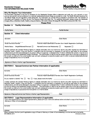 Manitoba Residential Charges Tax Information Release Form