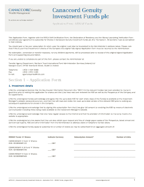 Canaccord Genuity REMAP Funds Application Form