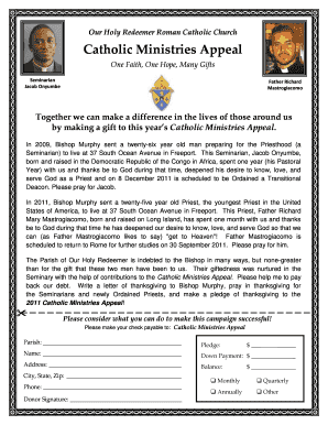 Catholic Ministries Appeal Donation Form
