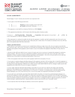 Equipment Lease Agreement