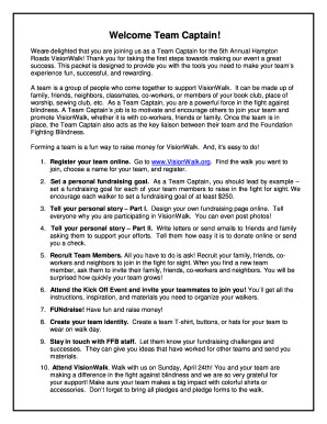 Team Captain Guide for VisionWalk