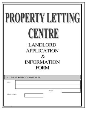 Landlord Application and Information Form