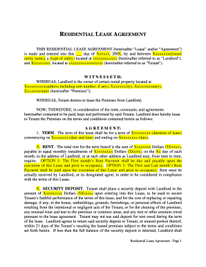 Residential Lease Agreement