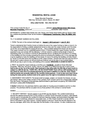 Residential Rental Lease Agreement