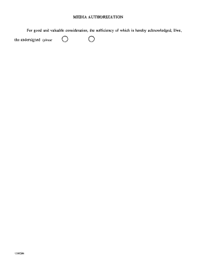 Media Authorization Form