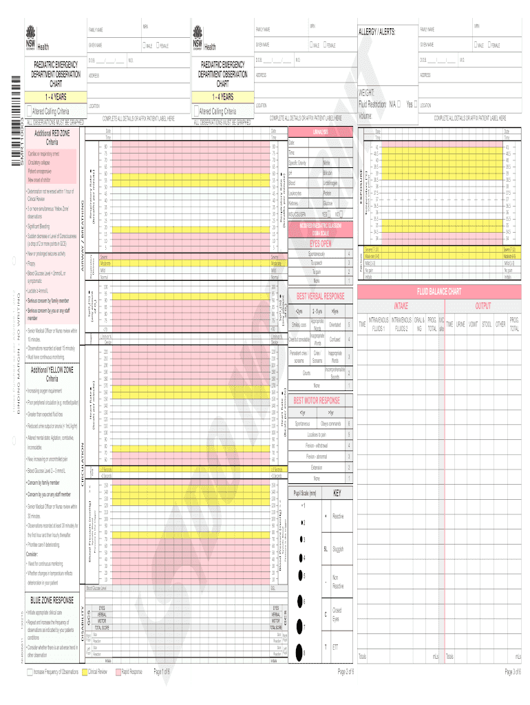 Pediatric Emergency Observation Chart - Fill Out, Sign & Share Online ...
