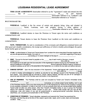 Louisiana Residential Lease Agreement
