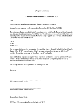Transition Conference Invitation