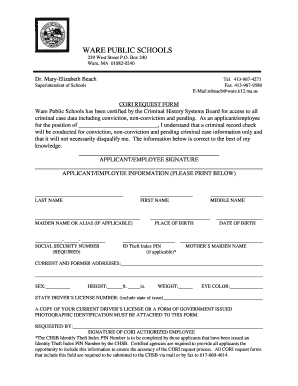 CORI Request Form