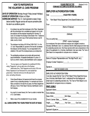 Voluntary ID Card Application