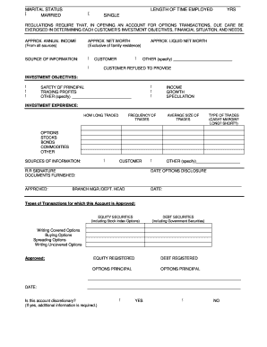 Options Account Agreement